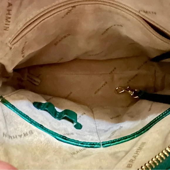 Brahmin Crocodile-Embossed Shoulder Bag - Picture 6 of 9